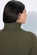 Rollkragenpullover, breite Rippbündchen, Langarm
