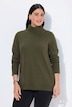 Rollkragenpullover, breite Rippbündchen, Langarm