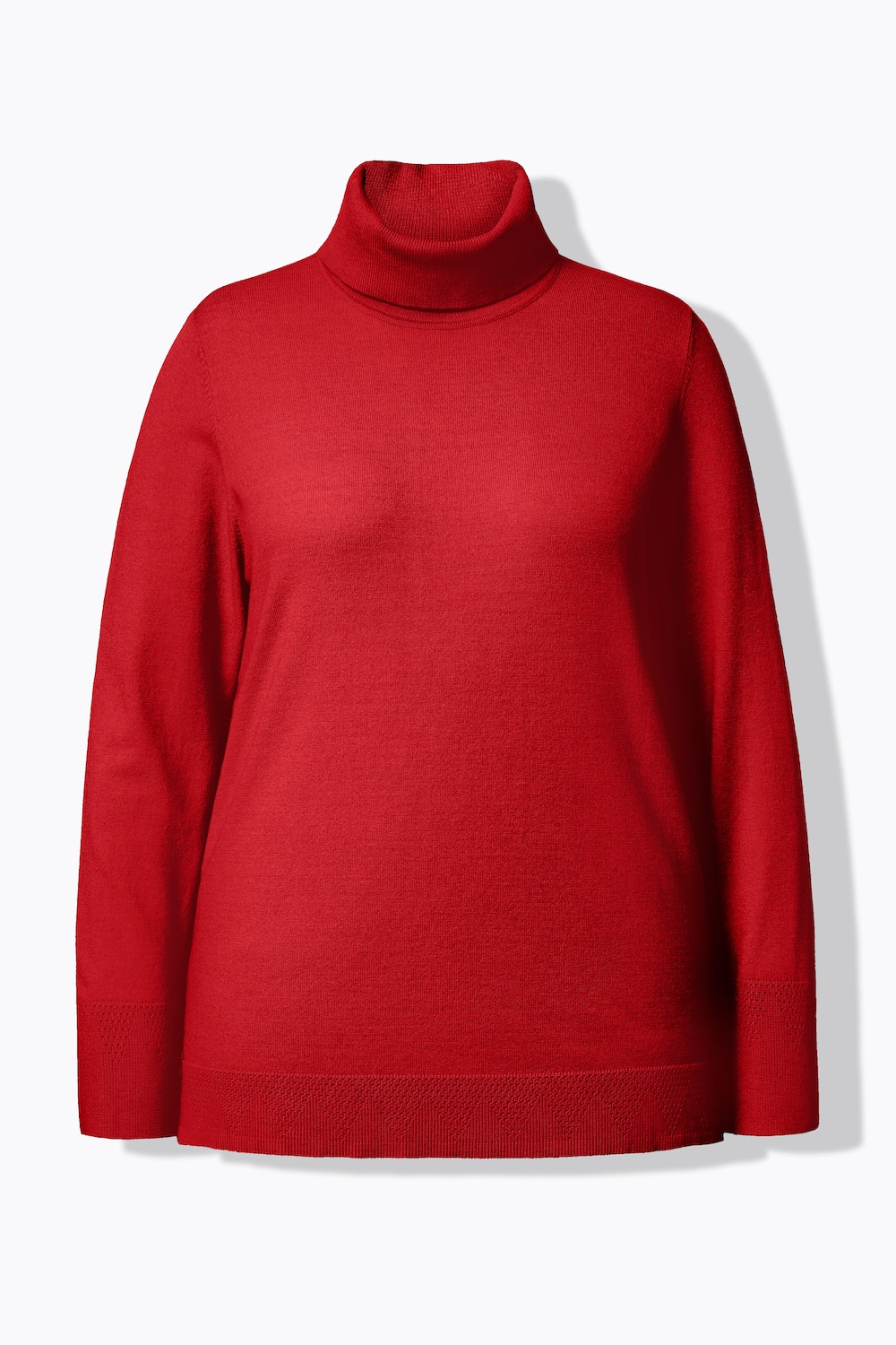 Stora storlekar Polotröja med breda, Dam, röd, storlek: 58/60, Viskos/Polyester/Syntetfibrer, Ulla Popken
