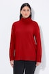 Rollkragenpullover, breite Rippbündchen, Langarm