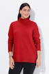 Rollkragenpullover, breite Rippbündchen, Langarm
