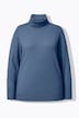 Rollkragenpullover, breite Rippbündchen, Langarm