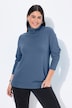 Rollkragenpullover, breite Rippbündchen, Langarm