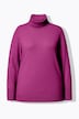 Rollkragenpullover, breite Rippbündchen, Langarm