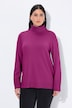 Rollkragenpullover, breite Rippbündchen, Langarm