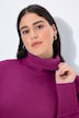Rollkragenpullover, breite Rippbündchen, Langarm