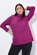 Rollkragenpullover, breite Rippbündchen, Langarm