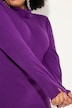 Rollkragenpullover, breite Rippbündchen, Langarm