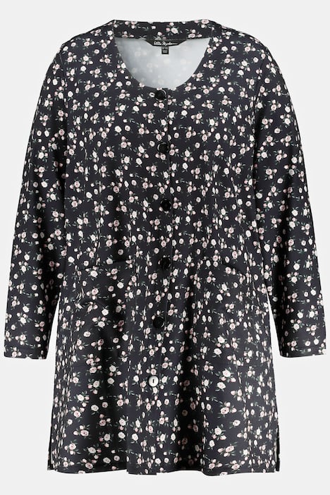 Długi wzorzysty sweter