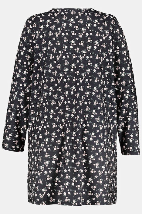 Długi wzorzysty sweter