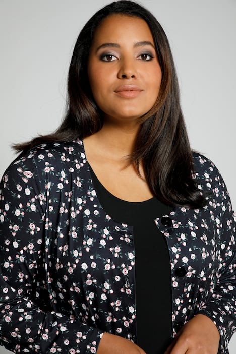 Długi wzorzysty sweter