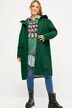 Gabardina, ajuste recto, impermeable, capucha, forro Teddy