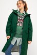 Gabardina, ajuste recto, impermeable, capucha, forro Teddy