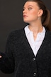 Strickjacke, lang, oversized, V-Ausschnitt, Langarm, Premium