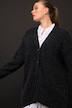 Strickjacke, lang, oversized, V-Ausschnitt, Langarm, Premium