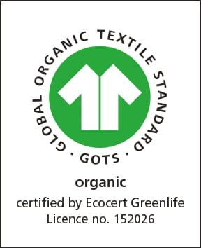 Vestido, falda fruncida, forma en A, cuello redondo, algodón orgánico