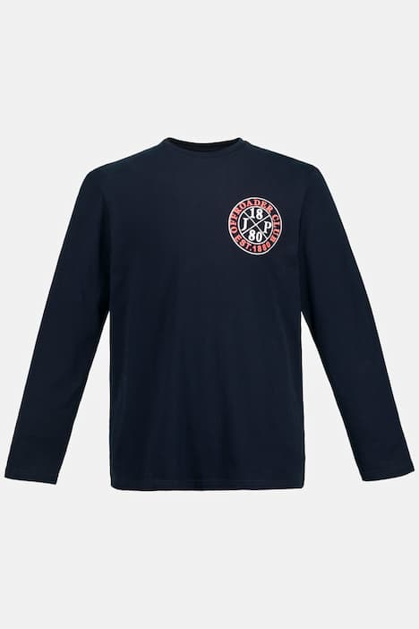 shirt met lange mouwen, rugprint