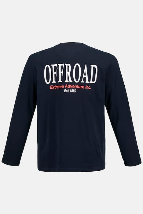 shirt met lange mouwen, rugprint