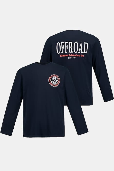 shirt met lange mouwen, rugprint