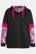 Sweatjacke, Batikdruck, Kapuze, Reißverschluss