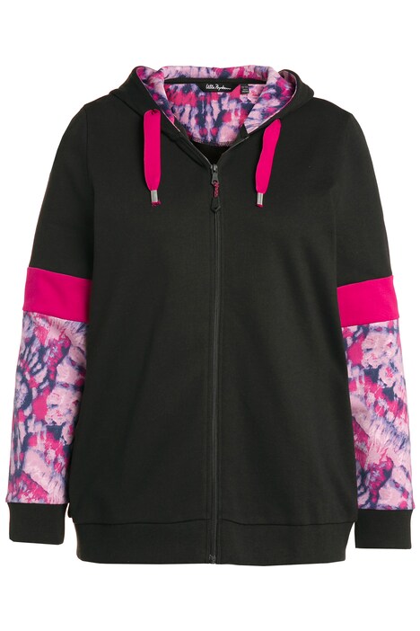 Tepláková bunda, batikovaný potisk, kapuce, zip