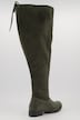 Stivali sopra il ginocchio con laccetto, zip e larghezza H
