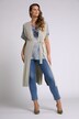 Fine Knit Open Front Long Duster Length Vest