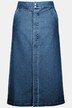 Jeansrock, verdeckte Knopfleiste, A-Linie, Komfortbund