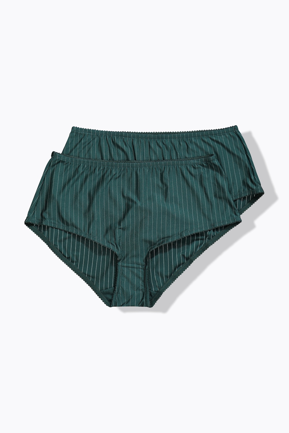 Midislips, set van 2, pinstripes, hoge pasvorm