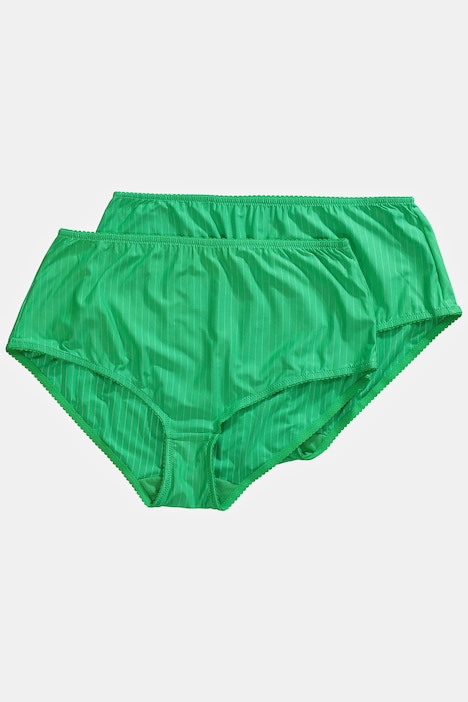 2 Pack of Stretch Microfiber Brief Panties - Pinstripe, Panties