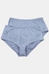 Lot de 2 culottes midi, fines rayures, modèle moyennement échancré