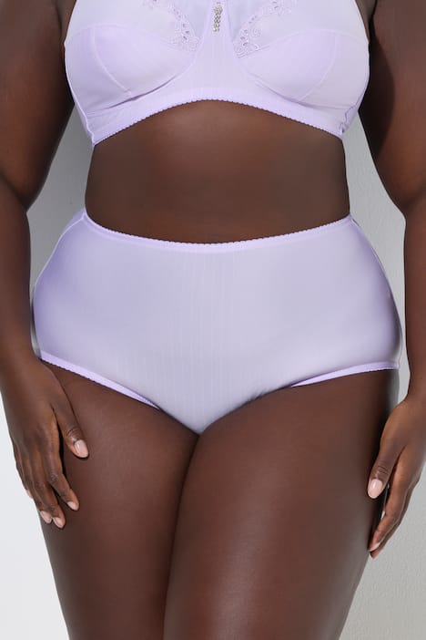 Lot de 2 culottes midi, fines rayures, modèle moyennement échancré