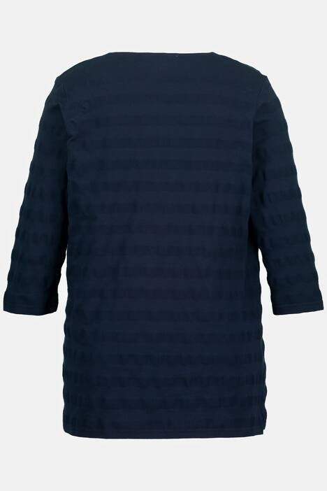 T-shirt, veck, knut, A-linje, trekvartsärm, ekobomull