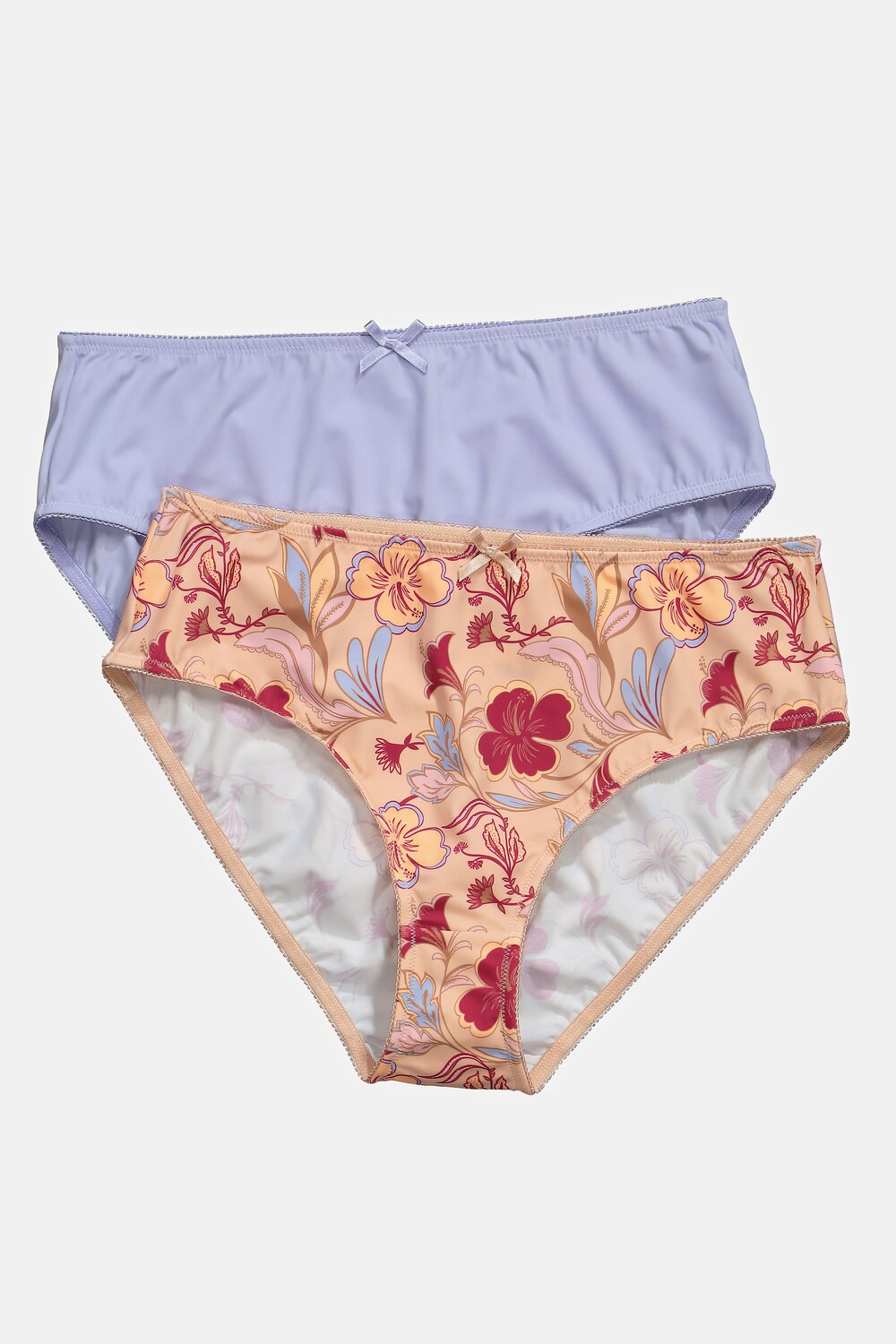 Slips, 2er-Pack, uni/Blüten