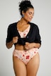 Slips, lot de 2, uni/fleurs