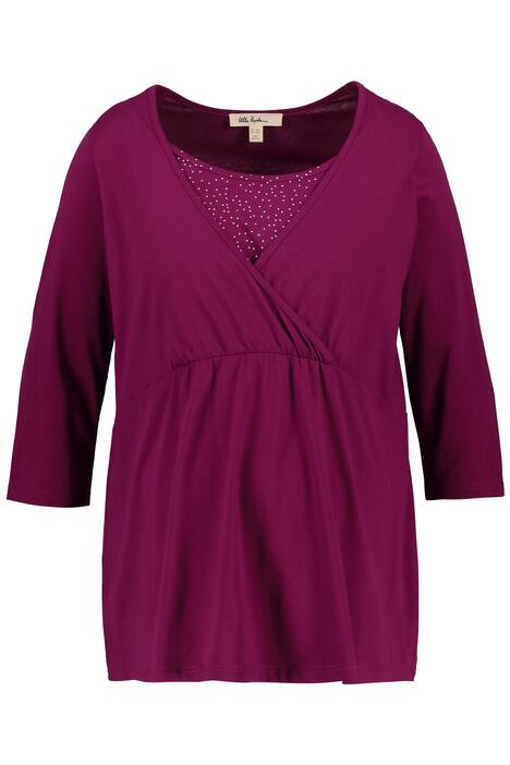 Bellieva tričko, zavinovací vzhled, kojící funkce, 3/4 rukávy, GOTS