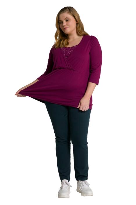 Bellieva tričko, zavinovací vzhled, kojící funkce, 3/4 rukávy, GOTS