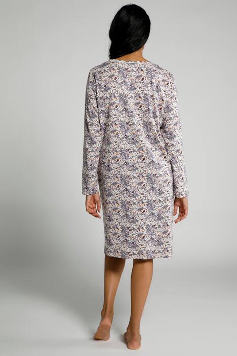 Koszule nocne, długie rękawy, kwiaty, 2-pak