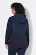 Strickfleece-Jacke, Steppeinsatz, 2-Wege-Zipper, Kapuze