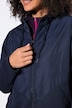 Strickfleece-Jacke, Steppeinsatz, 2-Wege-Zipper, Kapuze