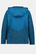 Strickfleece-Jacke, Steppeinsatz, 2-Wege-Zipper, Kapuze