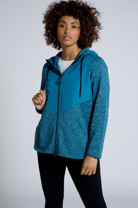 Mixed Fabric Fleece Lined Jacket | Sweatshirt Jackets | Sweatshirts
