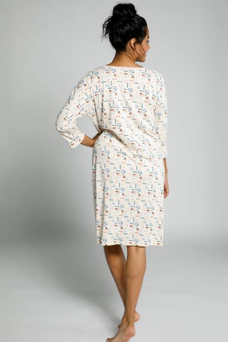 Koszule nocne, długie rękawy, napis, 2-pak