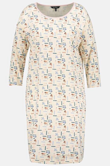 Koszule nocne, długie rękawy, napis, 2-pak