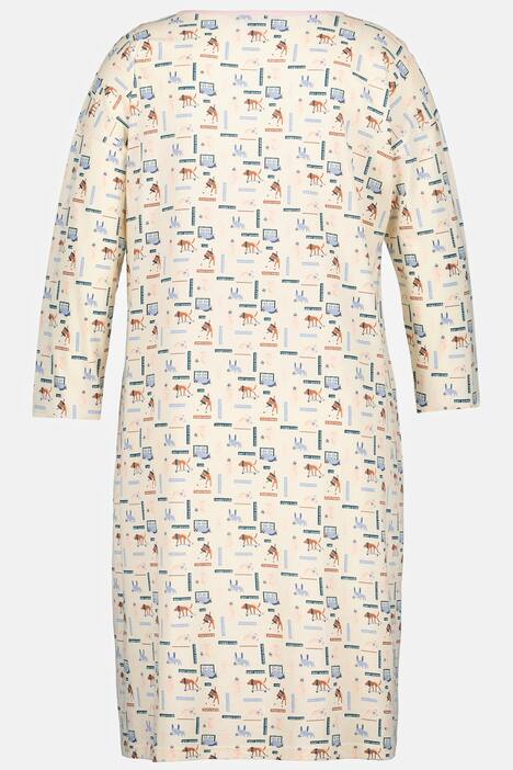 Koszule nocne, długie rękawy, napis, 2-pak