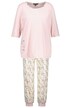 Pyžamo, nápis, kulatý výstřih, knoflíky, dlouhé rukávy