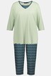 pyjama, golvendessin, V-hals, 3/4-mouwen