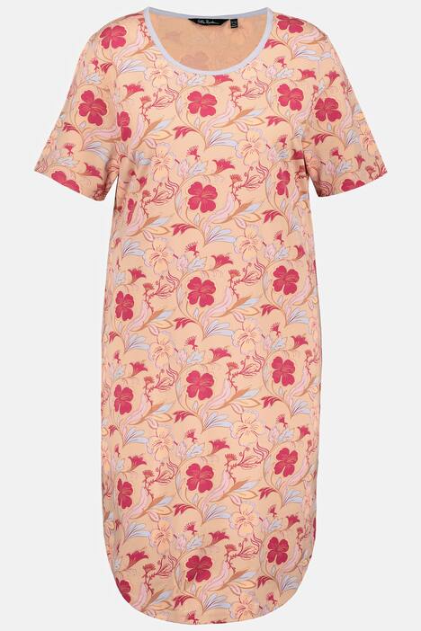 Koszule nocne, krótkie rękawy, kwiaty, 2-pak
