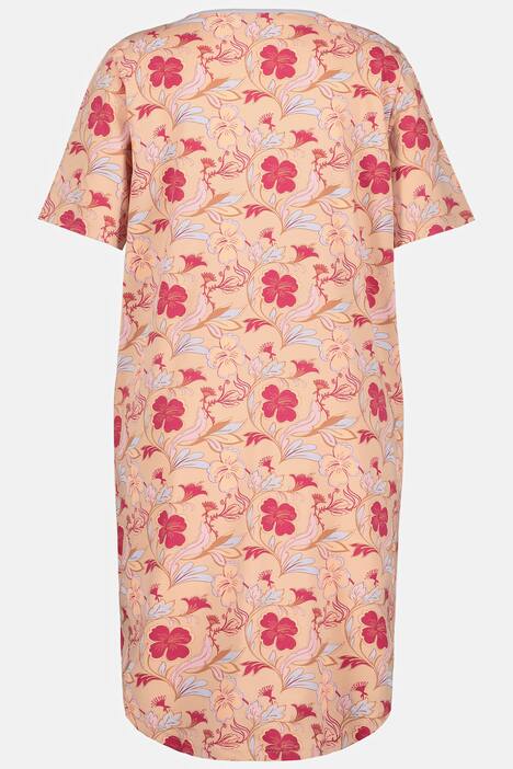 Koszule nocne, krótkie rękawy, kwiaty, 2-pak