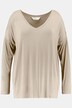 longsleeve, T-shirt, oversized, V-hals, lange mouwen